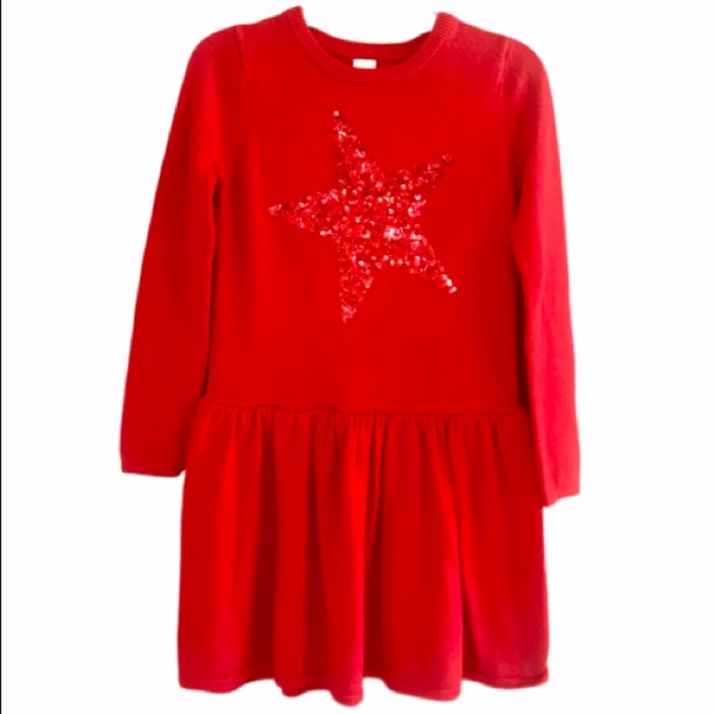 Cat & Jack Sequin Star Sweater Dress